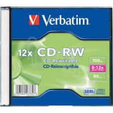 Диск Verbatim CD-RW 700MB 8x-12x Диск Verbatim CD-RW 700MB 8x-12x