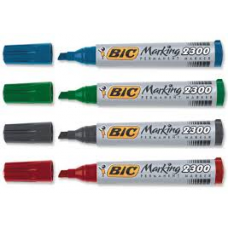 Перманентен маркер BIC скосен връх - червен Перманентен маркер BIC скосен връх - червен