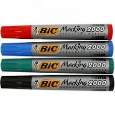 Перманентен маркер BIC с объл връх - син
