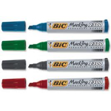 Перманентен маркер BIC скосен връх - черен Перманентен маркер BIC скосен връх - черен