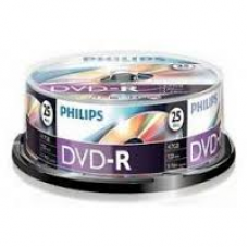 Диск Philips DVD-R 4.7 GB 16x 25 шпиндел Диск Philips DVD-R 4.7 GB 16x 25 шпиндел